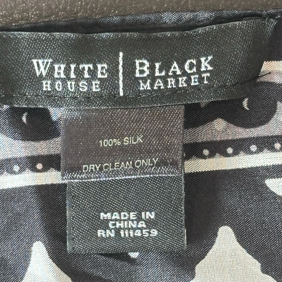White House Black Market Black and Purple Scarf - Picture 3 of 4